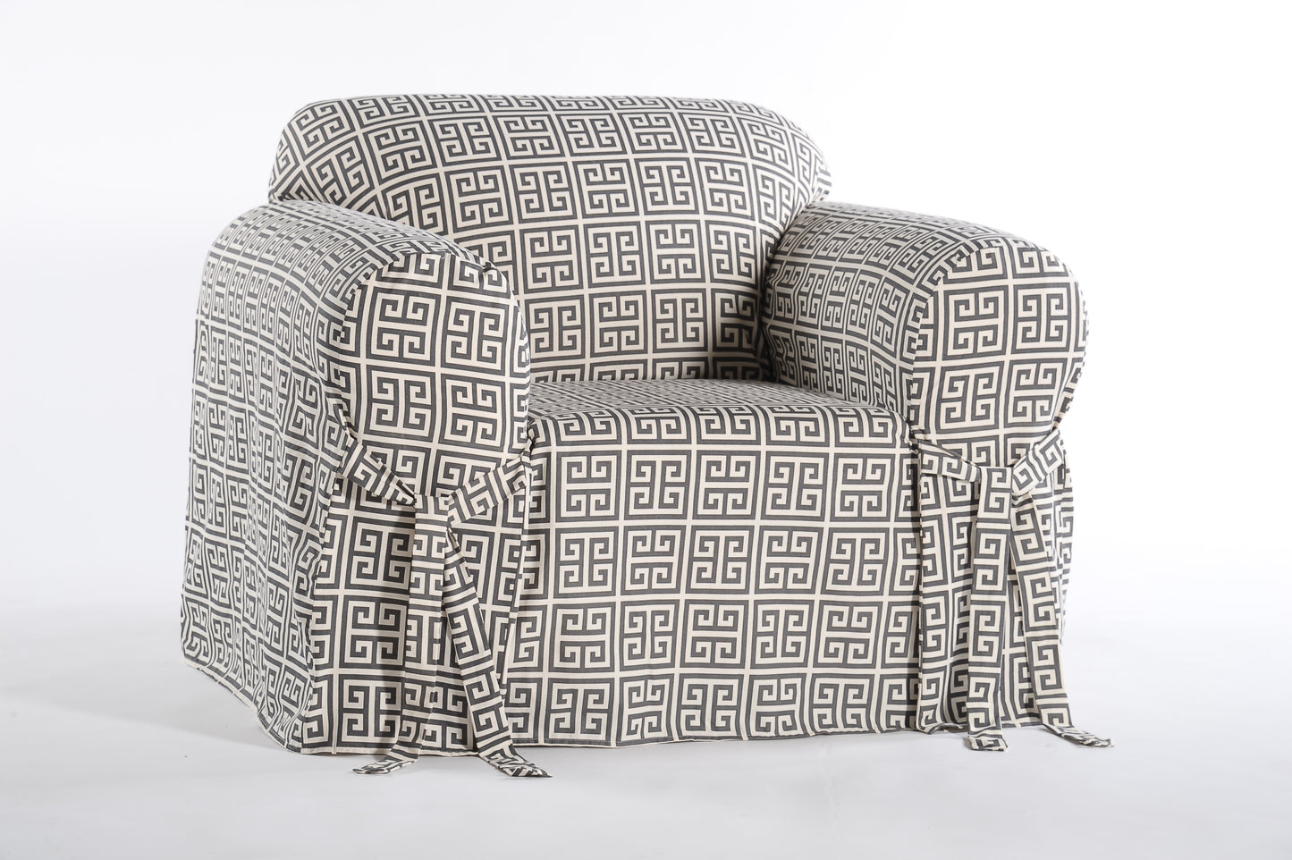 Roman Key One-Piece Chair Slipcover
