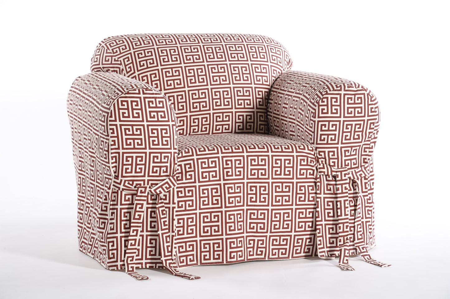 Roman Key One-Piece Chair Slipcover