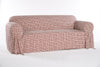 Roman Key One Piece Loveseat Slipcover