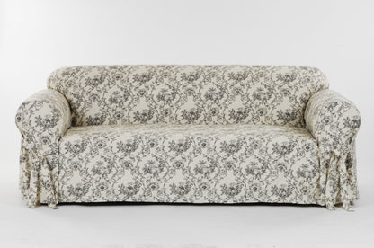 Toile Print One-Piece Slipcover