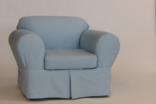 Twill Two-Piece Chair Slipcover