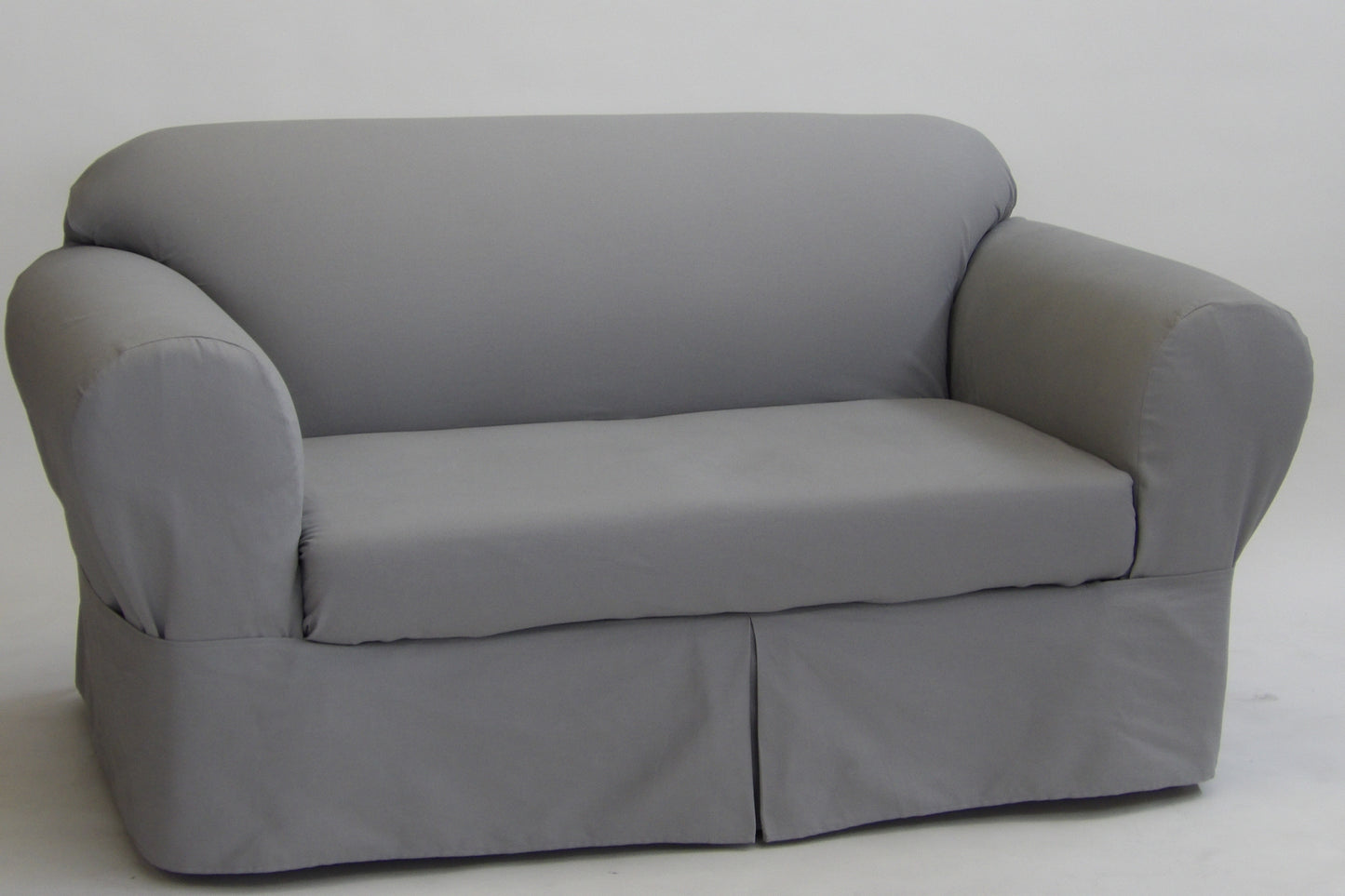 Twill Two-Piece Loveseat Slipcover
