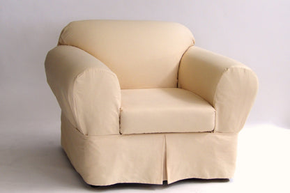 Twill Two-Piece Chair Slipcover