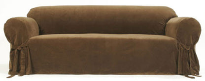 Velvet One-Piece Sofa Slipcover