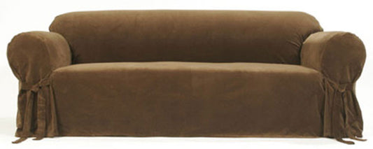 Velvet One-Piece Sofa Slipcover